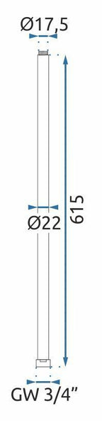Prodloužení pro vanovou/sprchovou soupravu BRUSH COPPER 60cm  3
