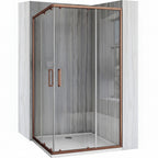 Sprchový kout REA City 80x100 Brush Copper Se sprchovou vaničkou Savoy 12