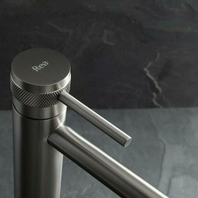 Umyvadlová baterie REA Lungo Grip - Gun Grey, vysoká  10