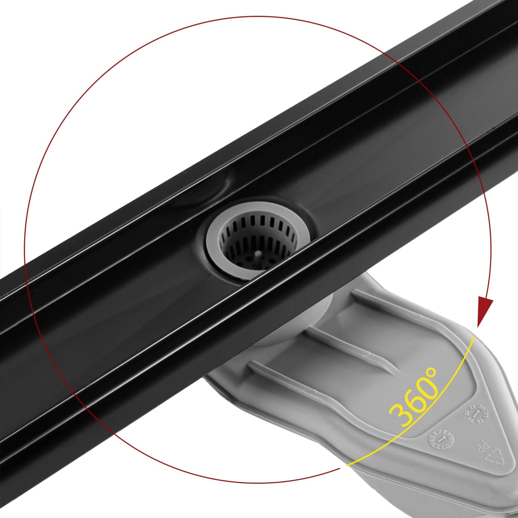 Odtokový žlab REA Neox Superflow Black 80  11