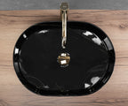 Umyvadlo na desku REA Nadia 50 Black Stone  2