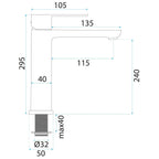 Koupelnová baterie Rea Logan Brush Copper  8