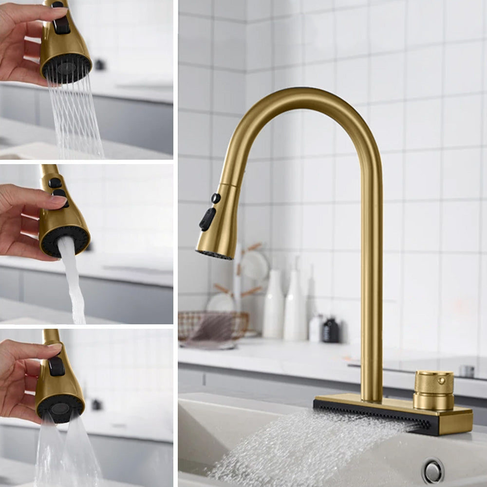 Kuchyňská baterie REA CONOR BRUSH GOLD  7