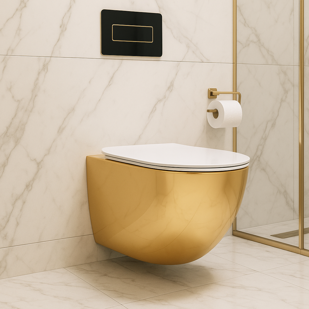 Závěsná WC mísa Rea Carlo Mini Tornado NF WHITE GOLD  2