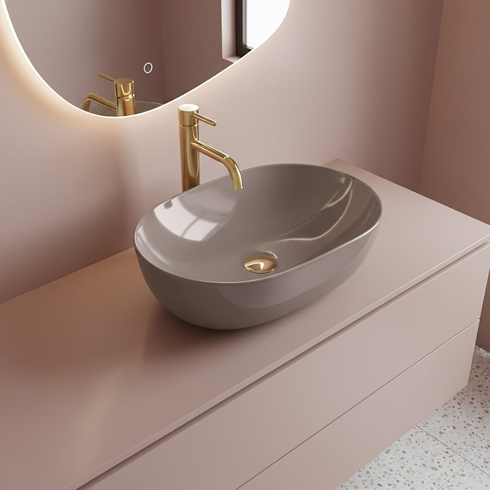 Umyvadlo na desku REA Lisa Beige Shiny  4