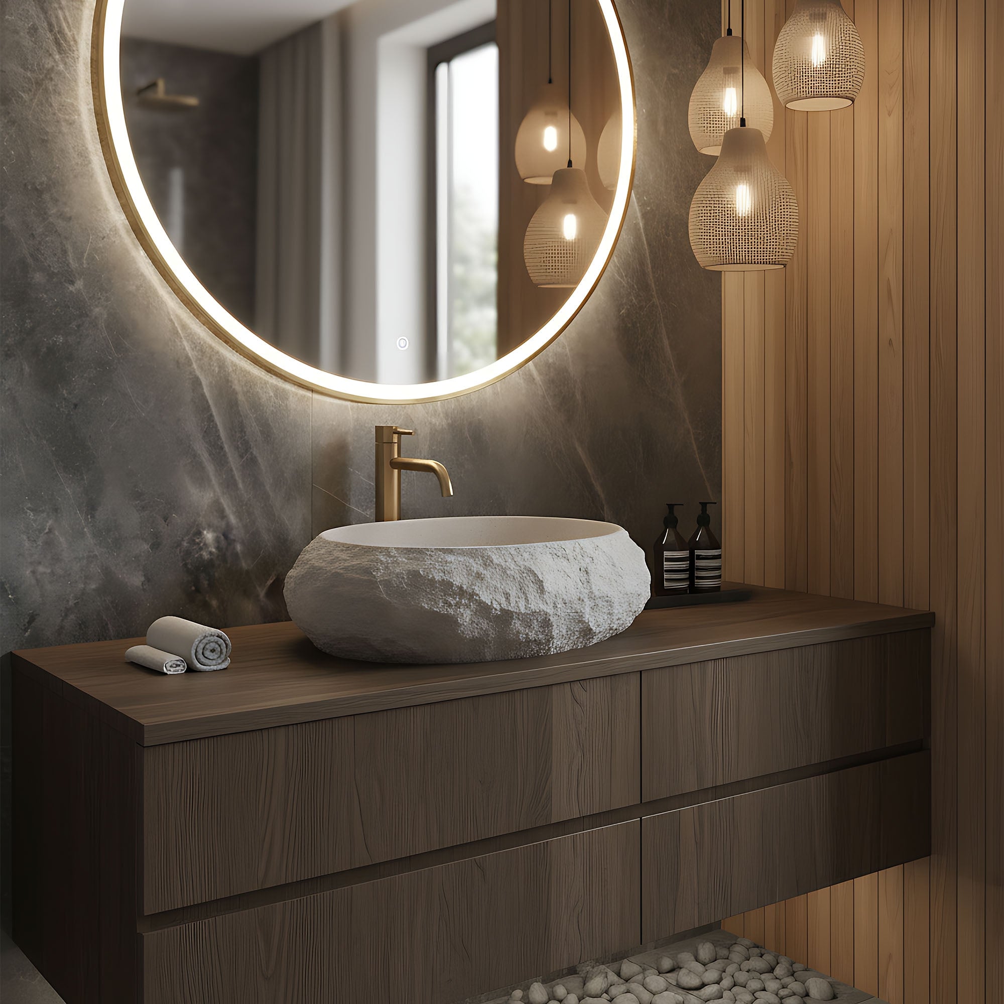 Umyvadlo na desku Mika Beige  4