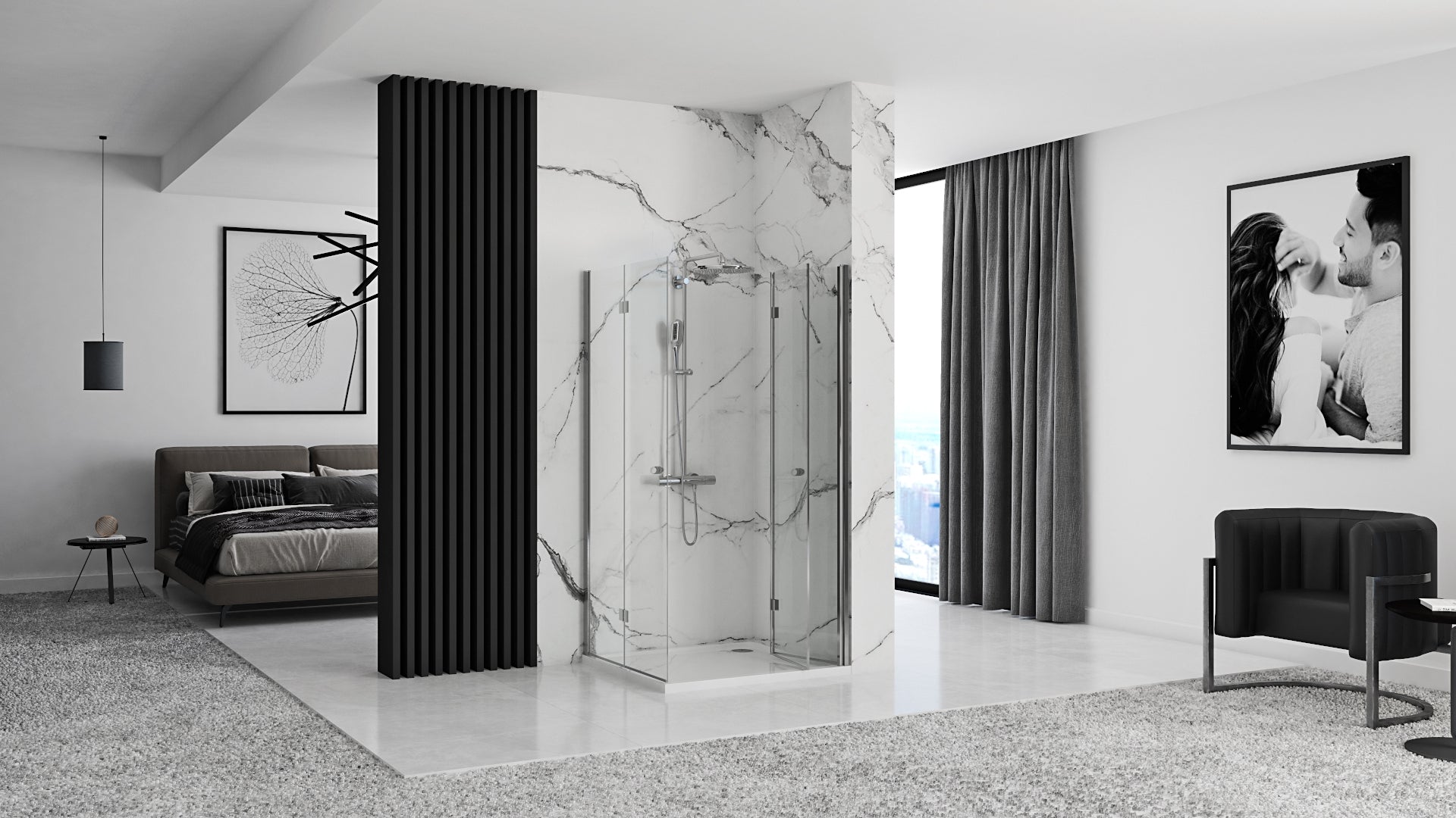 Skládací sprchový kout REA FOLD N2 120 x 120 5