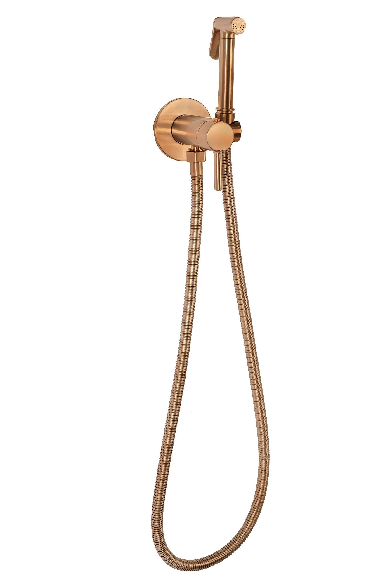 Podomítková bidetová baterie LUNGO LOOP Copper Brush  7