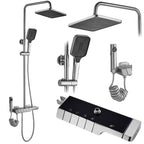 Sprchový set s termostatem REA ROB Nickiel Brush INOX  1