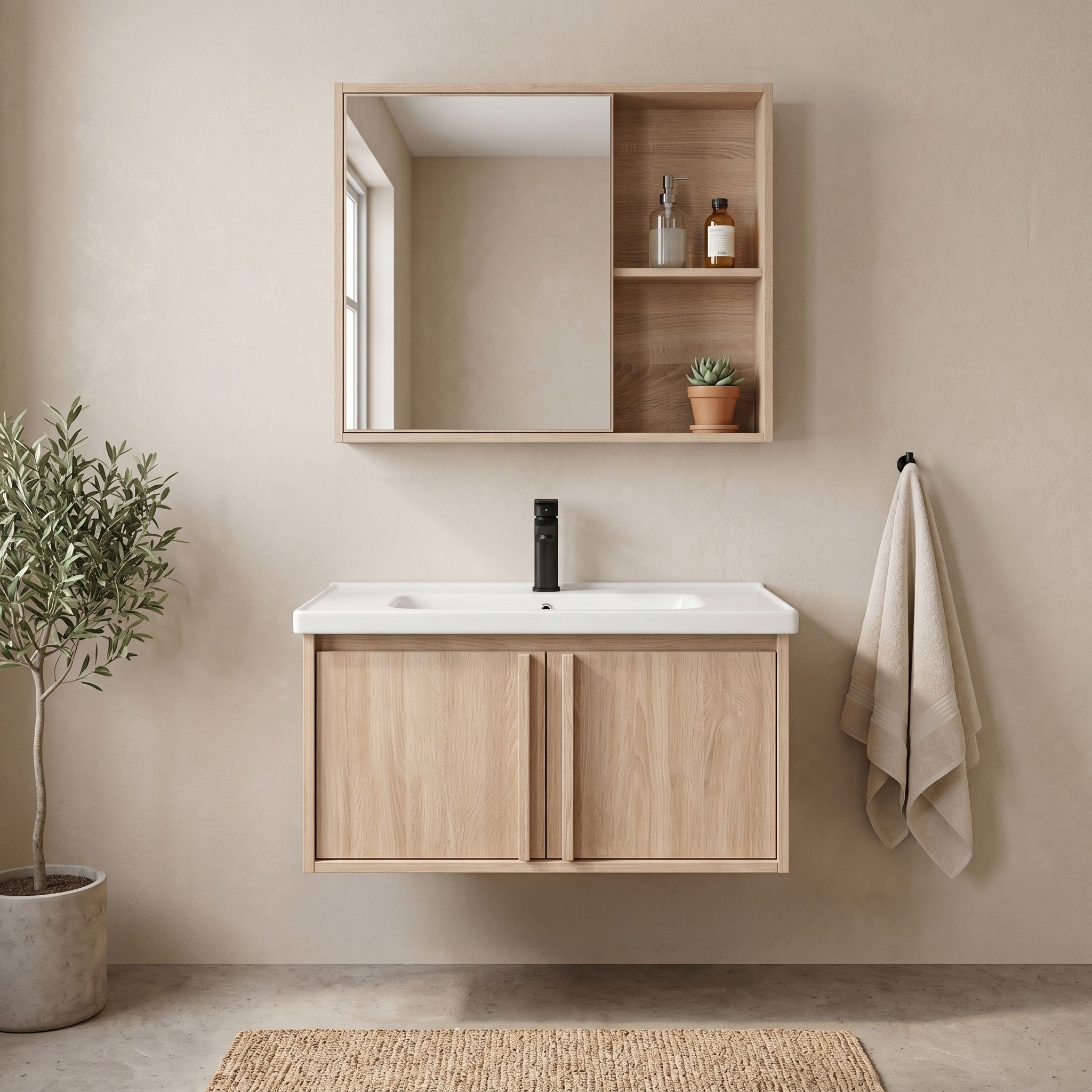 Sada koupelnového nábytku s umyvadlem Gama T25023 BXM 80CM  1