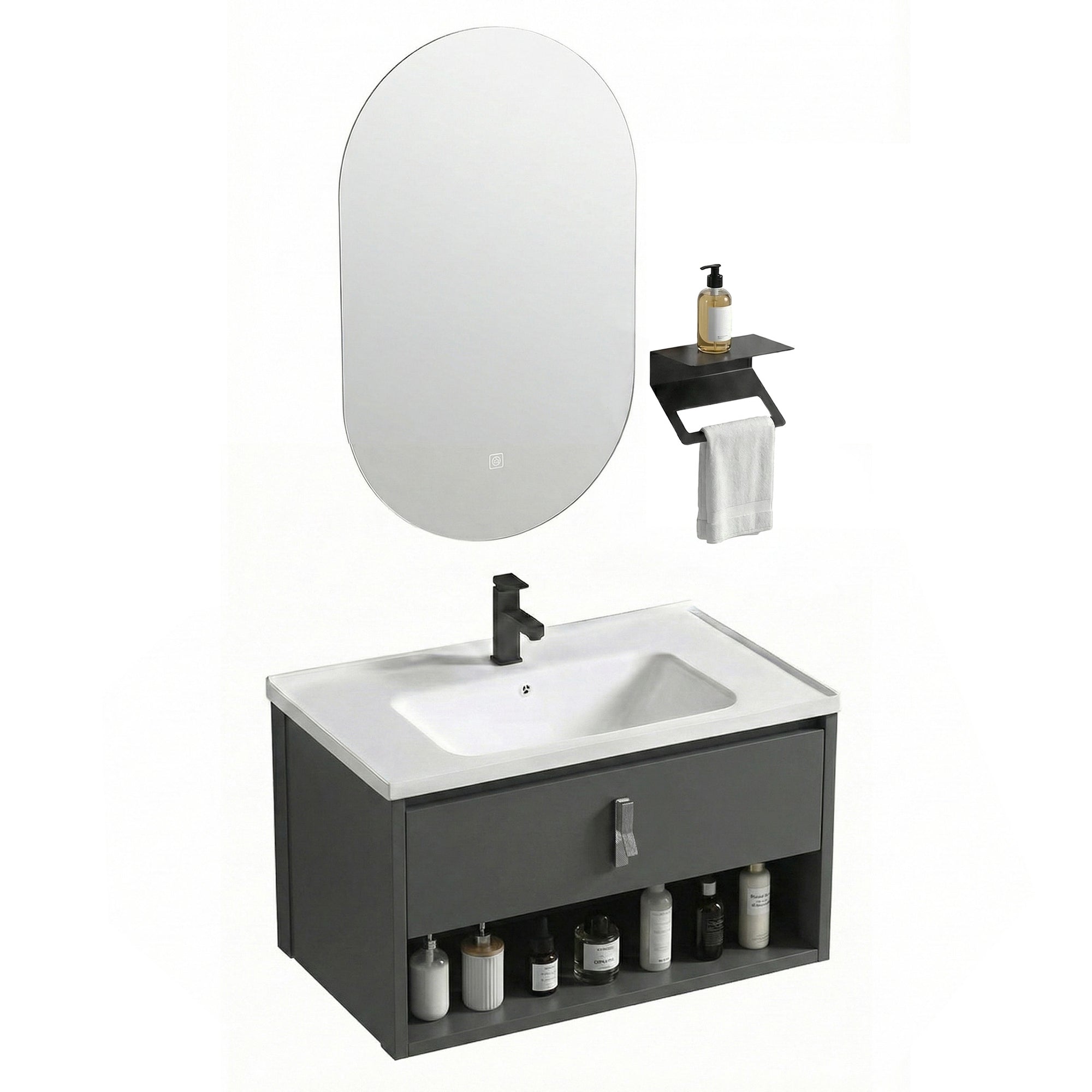 Sada koupelnového nábytku s umyvadlem Toledo 60cm Grey  2