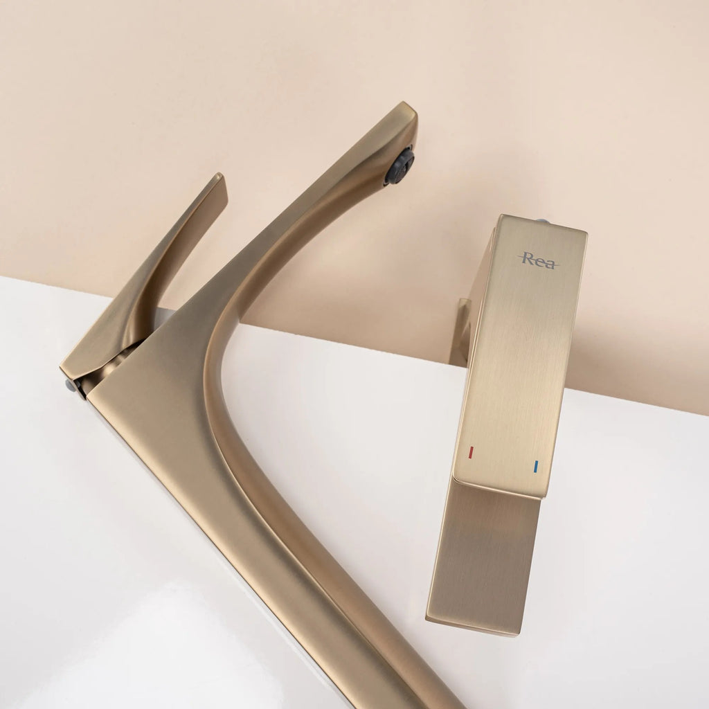 Umyvadlová baterie PREMIUM REA Joe Brush Gold low  4