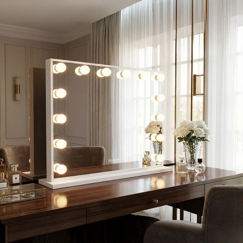 Zrcadlo LED HOLLYWOOD White 80x60  4