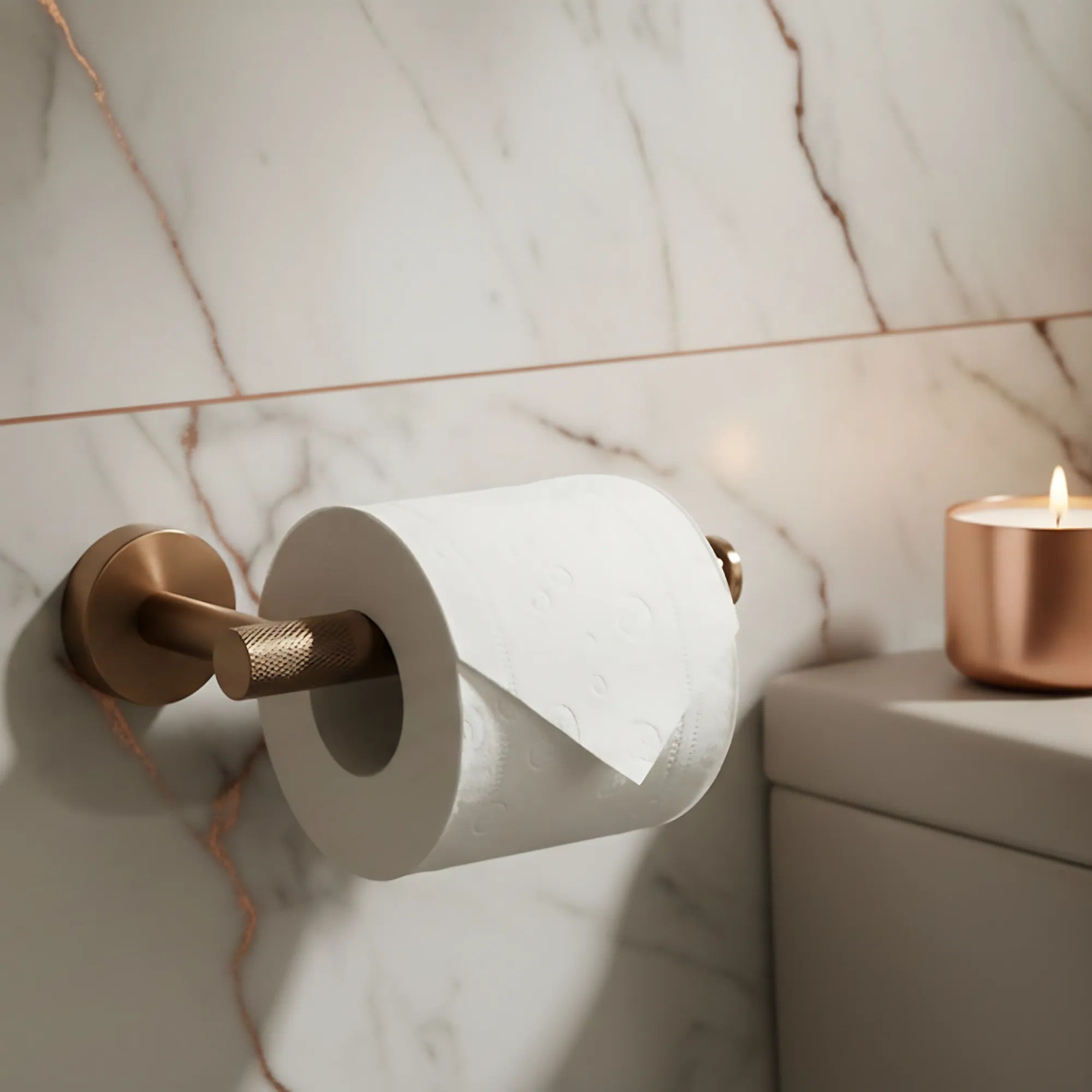 Sada koupelnových doplňků GRID Brush Copper 4 díly  4