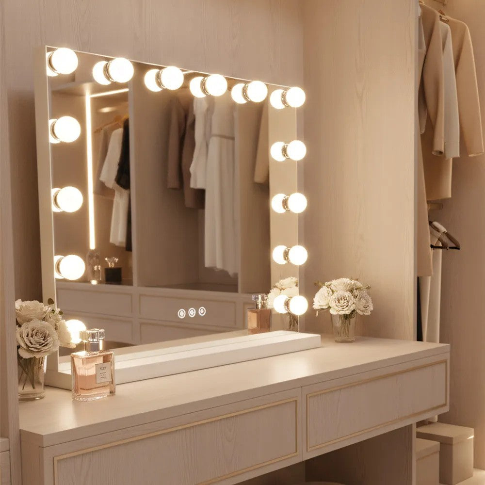 Zrcadlo LED HOLLYWOOD White  4