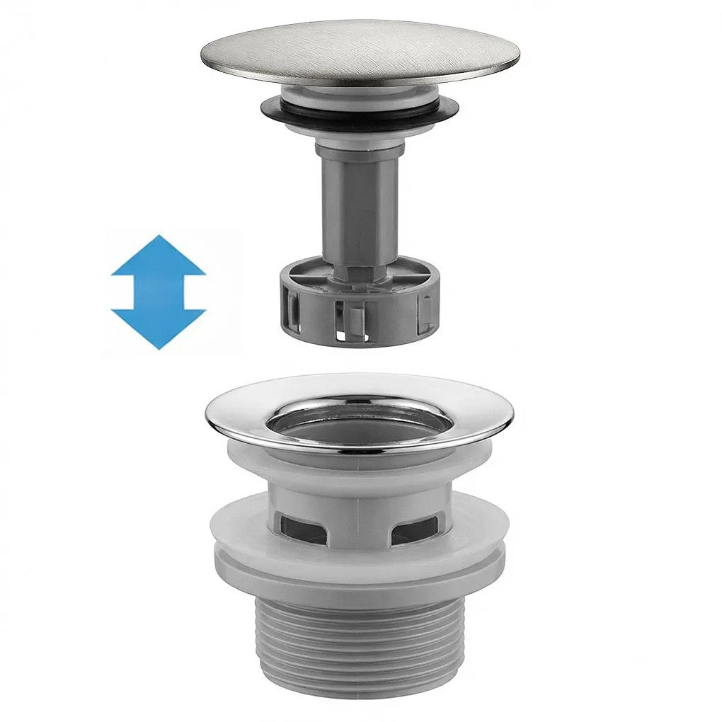Umyvadlový sifon s univerzální výpustí click-clack REA Flow Brush Nickel  4