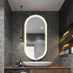 Zrcadlo LED OVL 50x100cm Gold  4