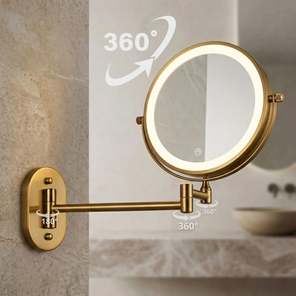 Zrcadlo LED Glow Old Gold  4