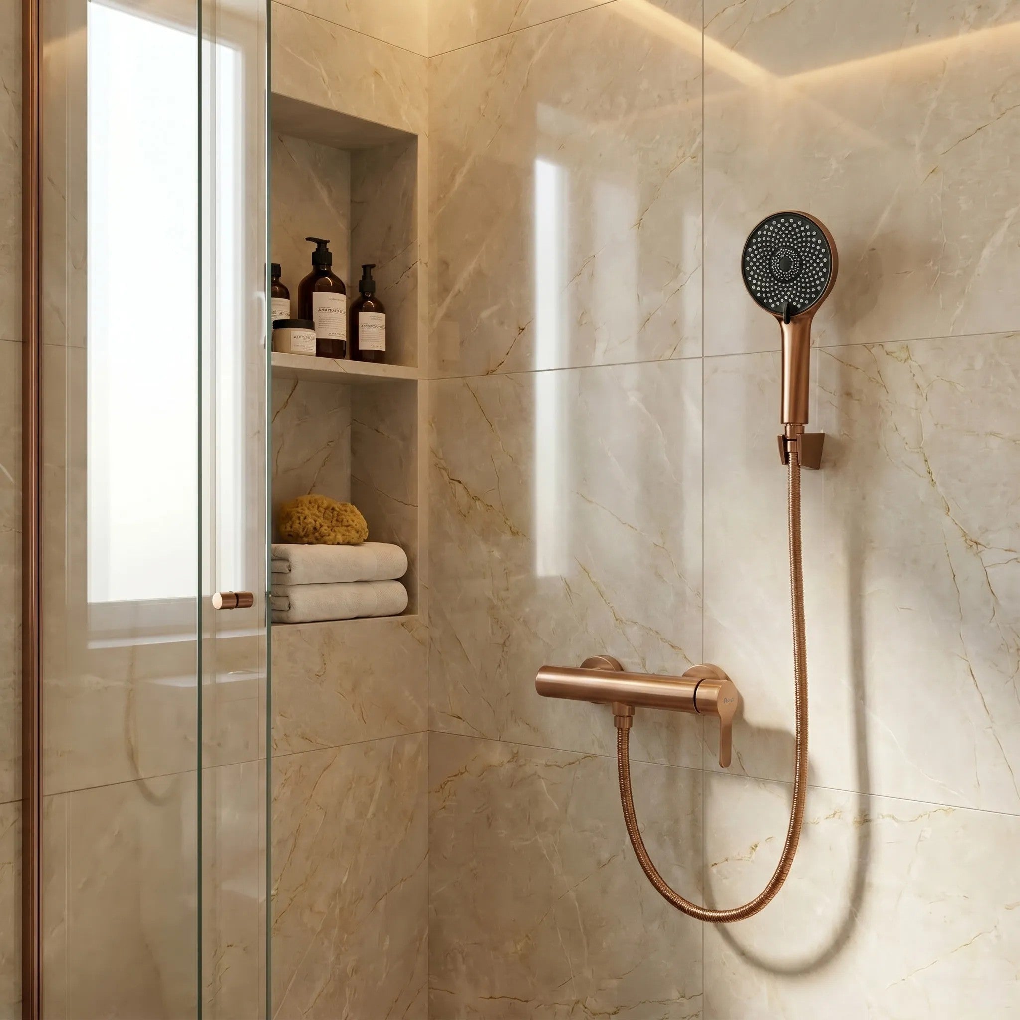 Sprchová baterie REA Arcos Brush Copper  4