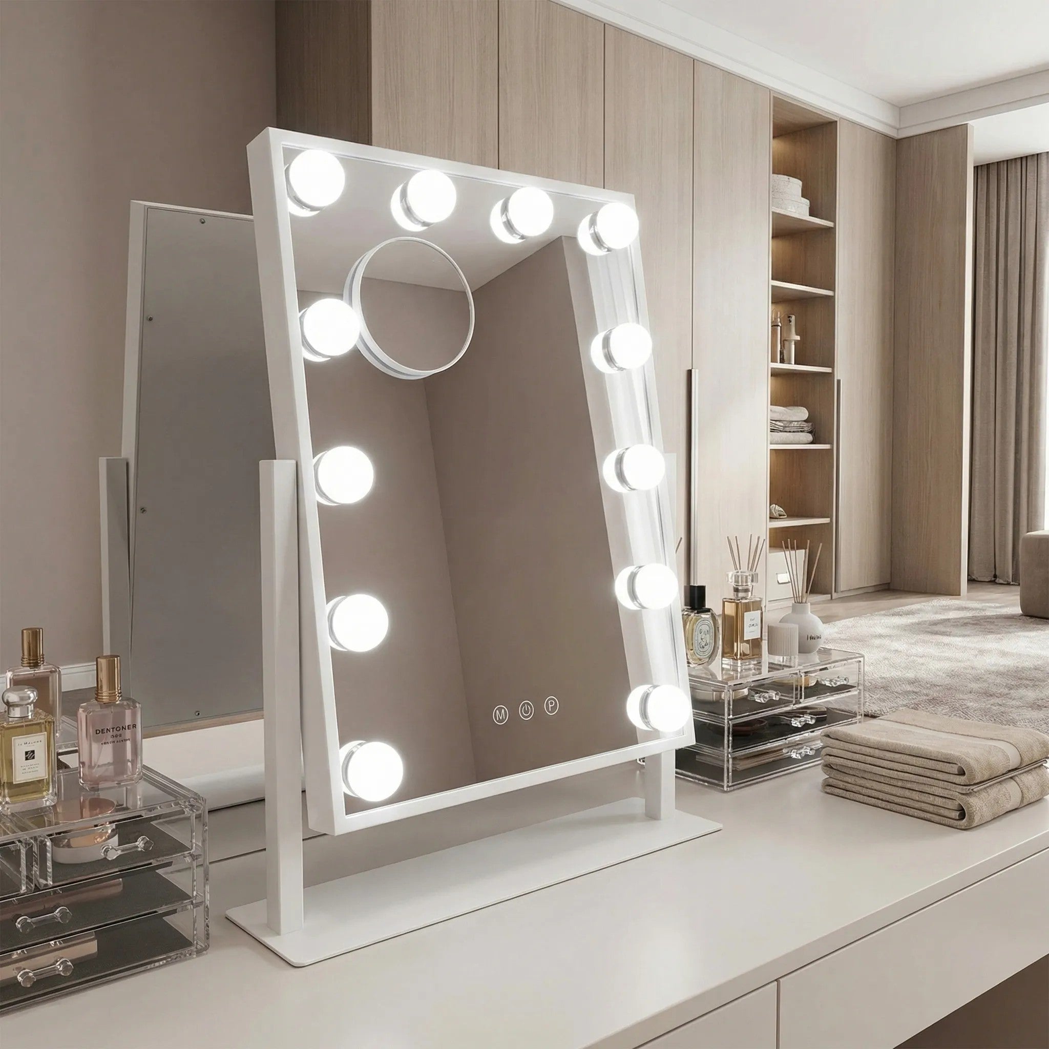 Zrcadlo LED HOLLYWOOD White 30x40  4