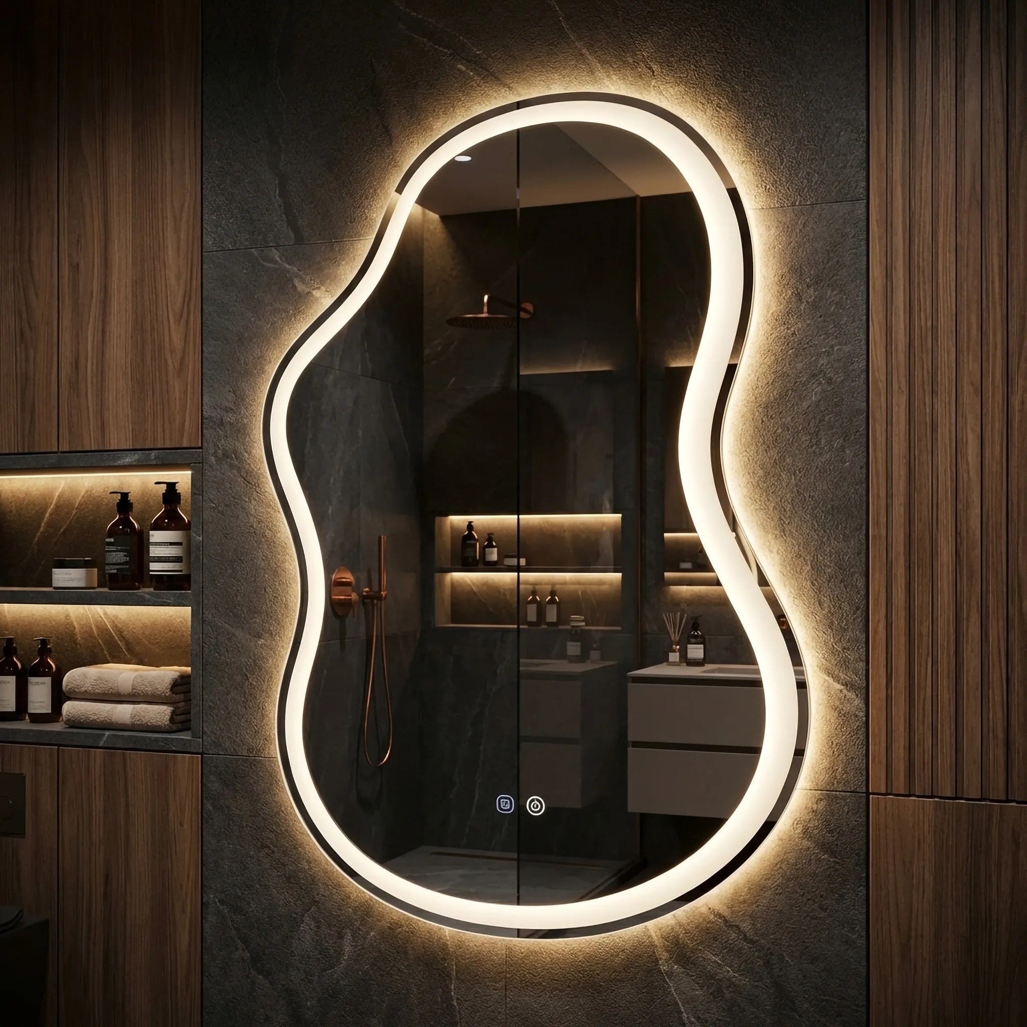 Zrcadlo LED UNO DOUBLE 80x55 cm  4