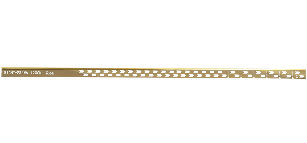 Spádová lišta sprchové vaničky 120cm Zlatá vpravo 4