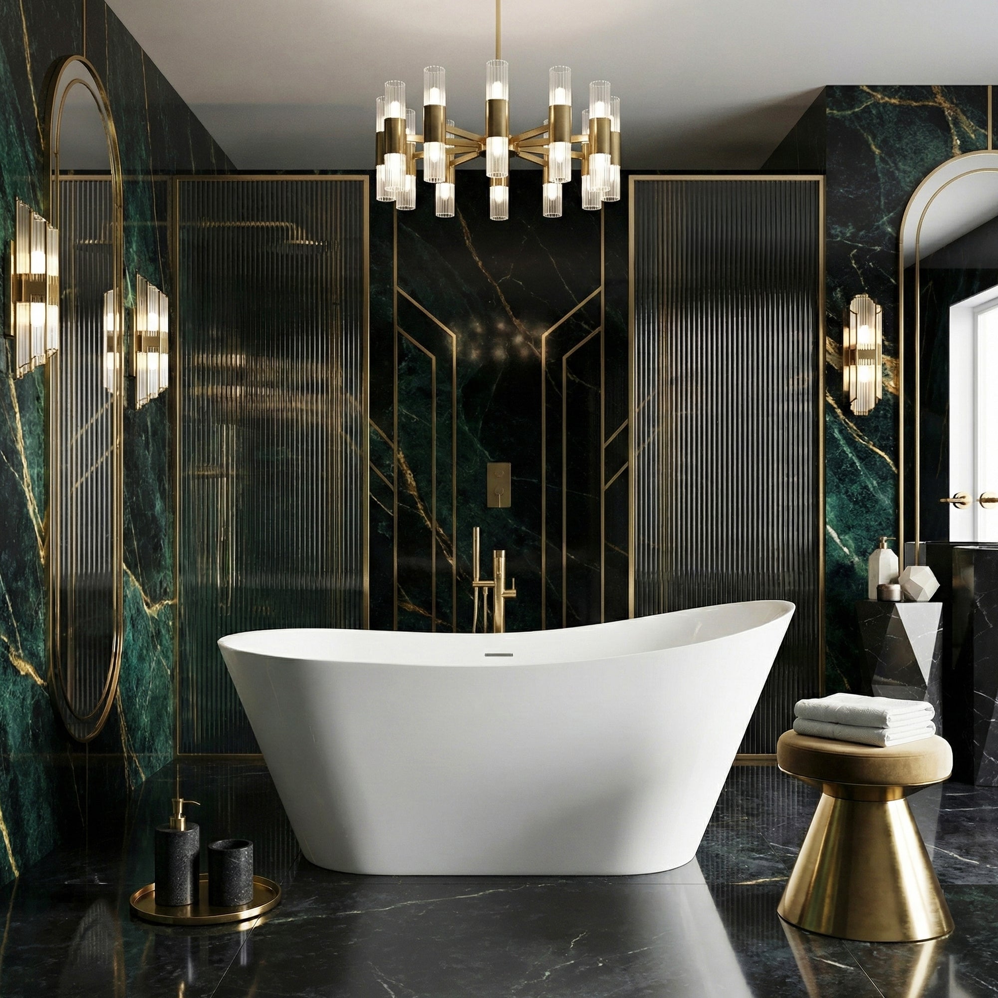 Volně stojící akrylátová vana Lusso Slim 170  1