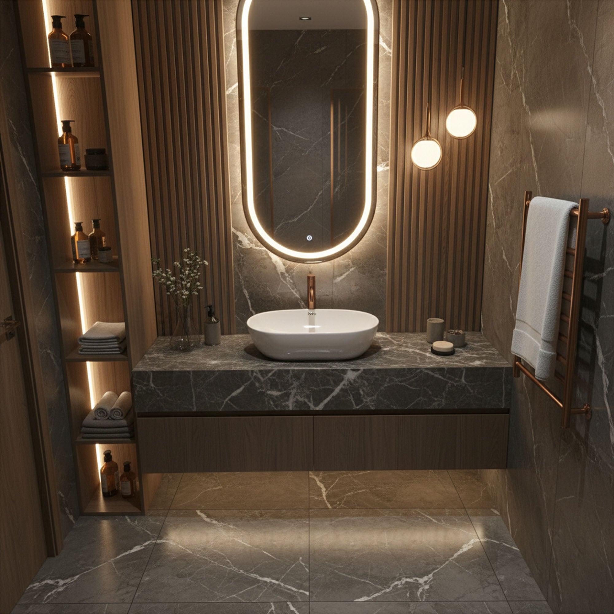 Umyvadlo na desku Amelia 52  5