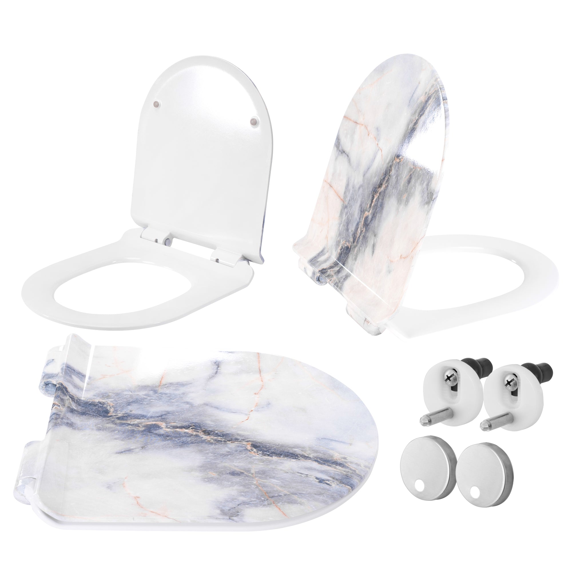 Toilet seat CARLO GRANIT SHINY DUROPLAST SLIM  1
