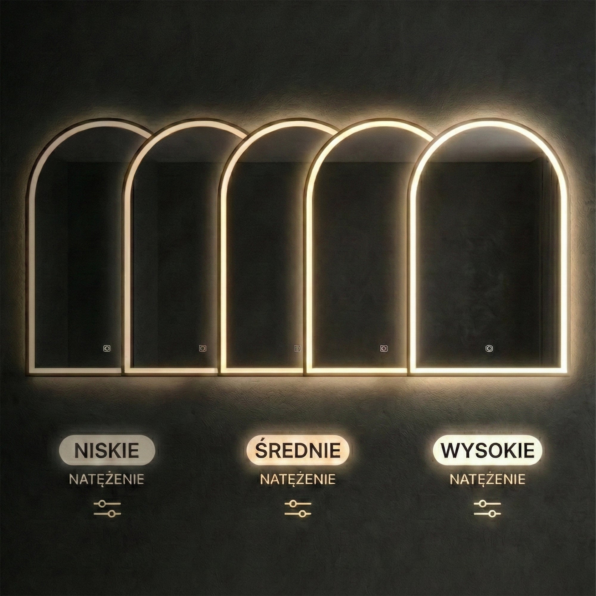 Zrcadlo LED 60x100cm DART GOLD  6