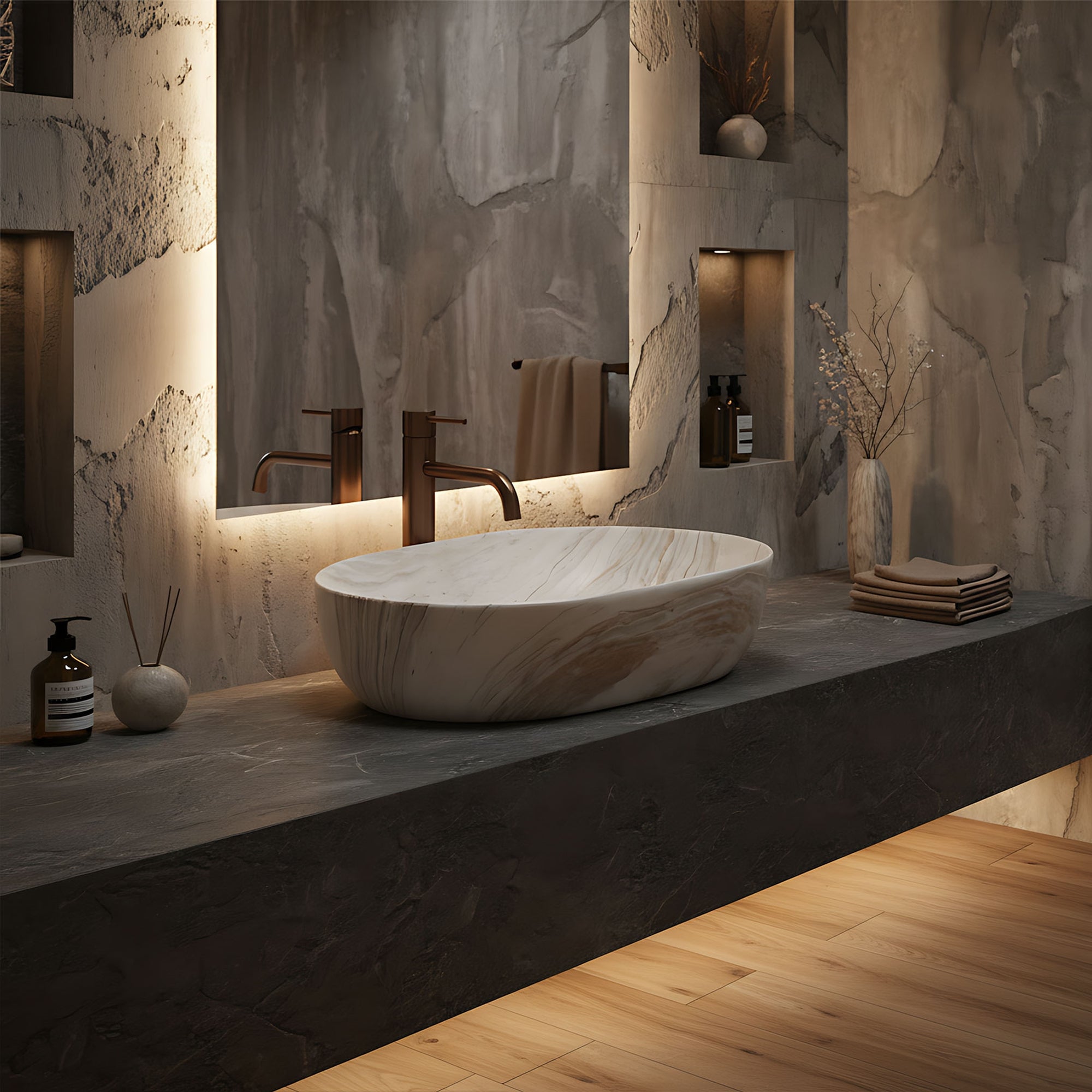 Umyvadlo na desku REA Amelia Saturn 48  5