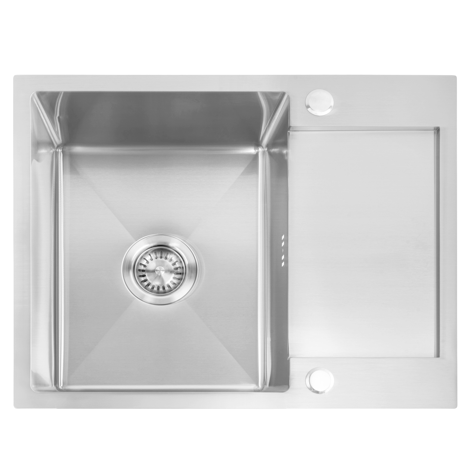 Ocelový dřez Paul BRUSH NICKEL bez kuchyňské baterie 2