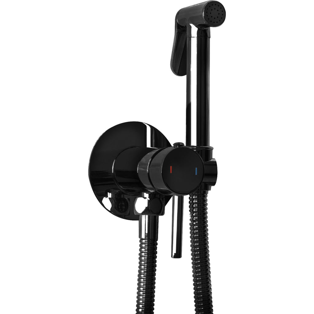 Podomítková bidetová baterie LUNGO LOOP - Black Metallic  1