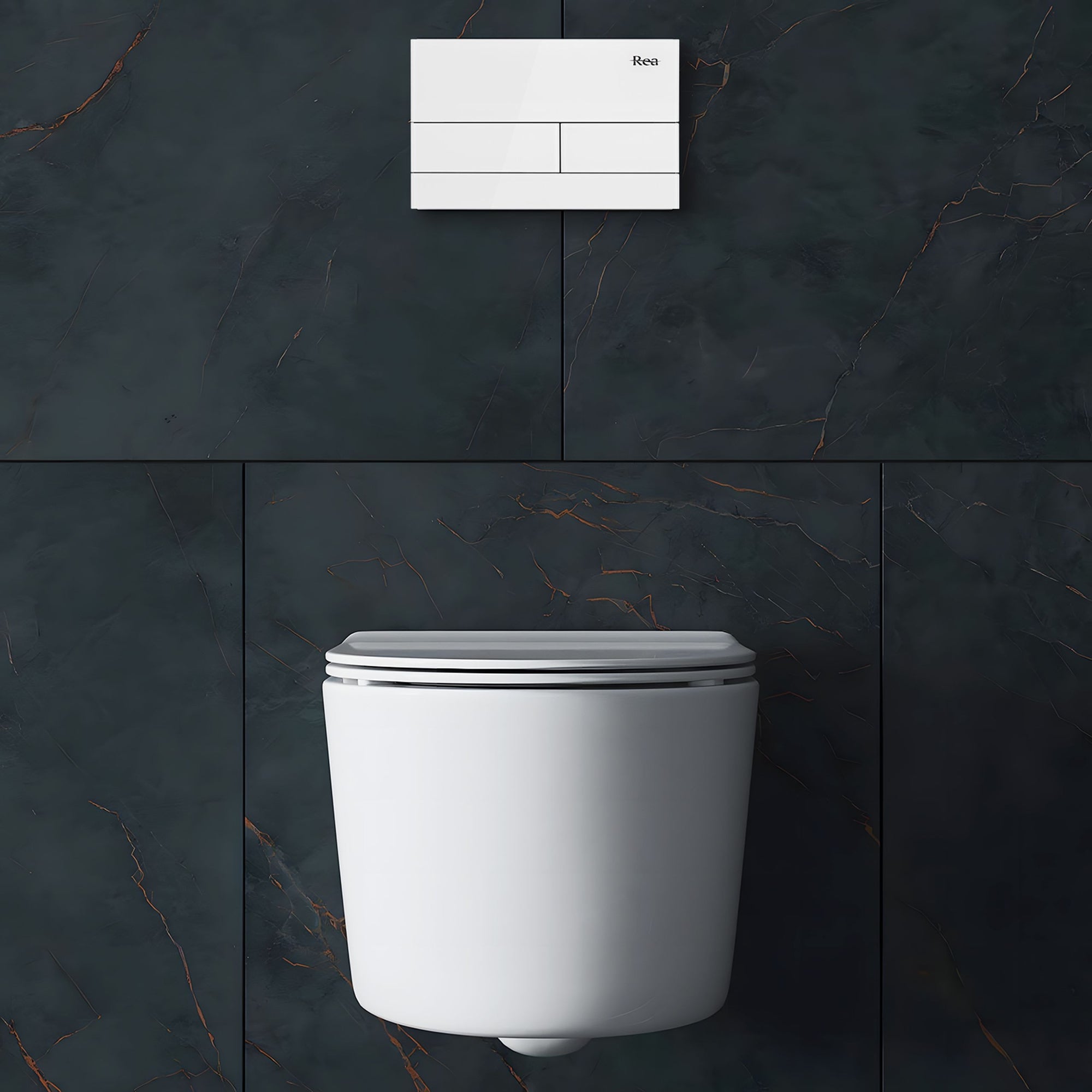 Podomítkový WC systém K011A-Q + tlačítka T White Glass  11