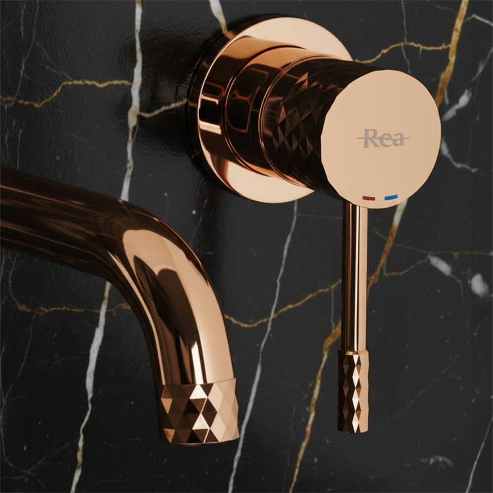 Podomítková umyvadlová baterie REA LUNGO Diamond Copper + BOX  9