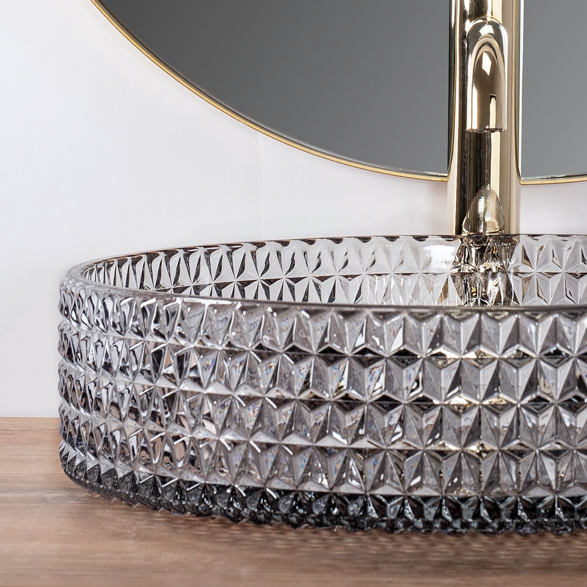 Umyvadlo na desku Rea Cristal Grey 39  4