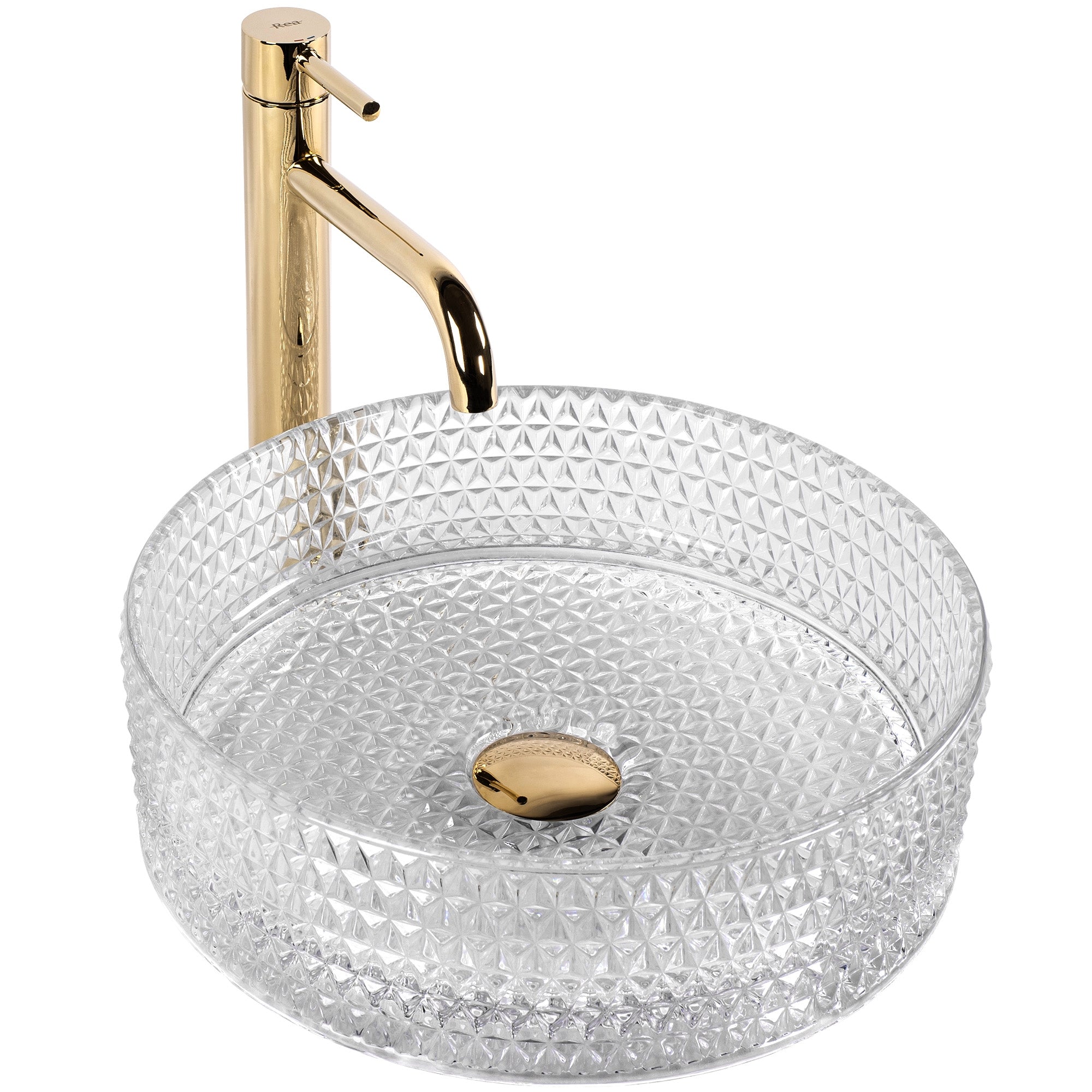 Umyvadlo na desku REA CRISTAL - průhledné  8