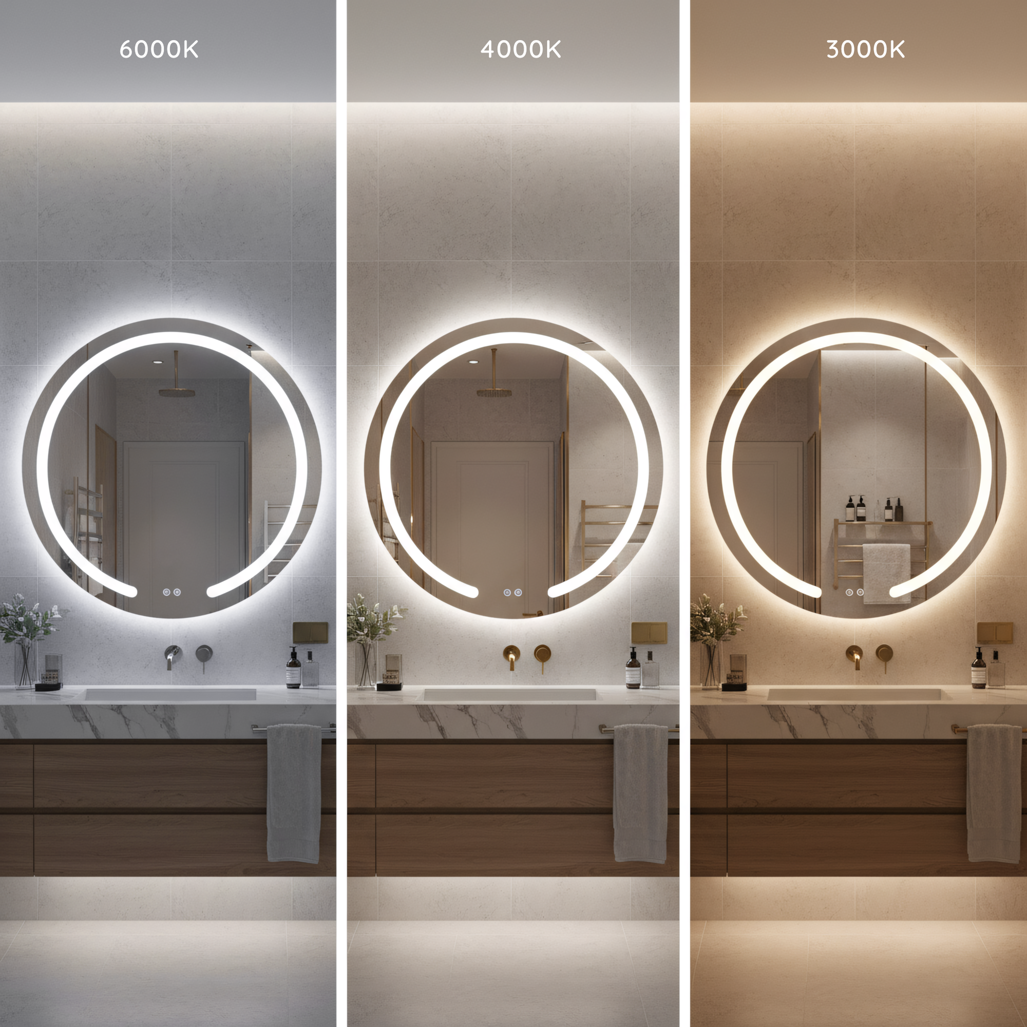 Zrcadlo LED 70cm Modern  5