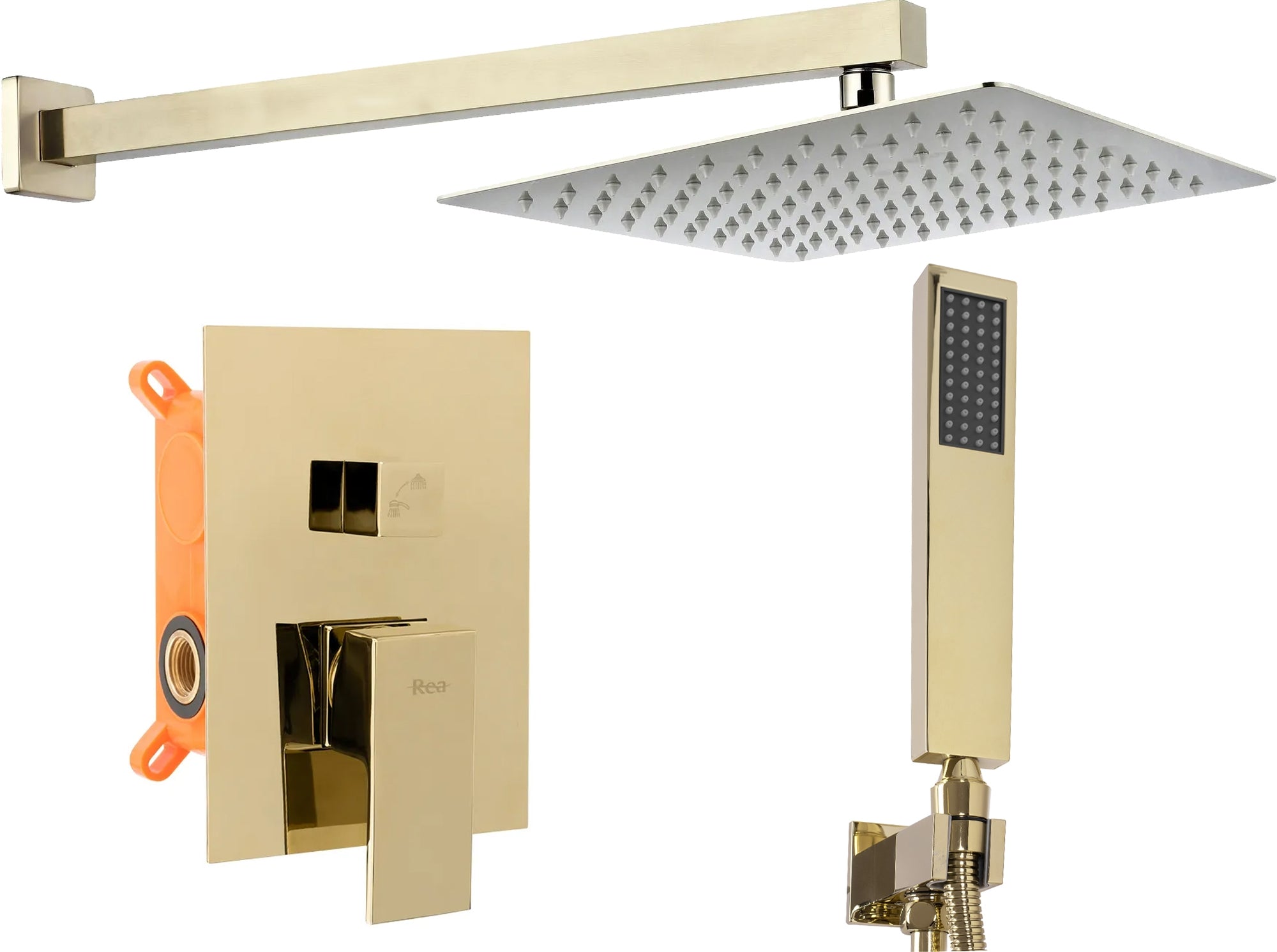 Podomítková sprchová sada REA FENIX - zlatá + BOX  1