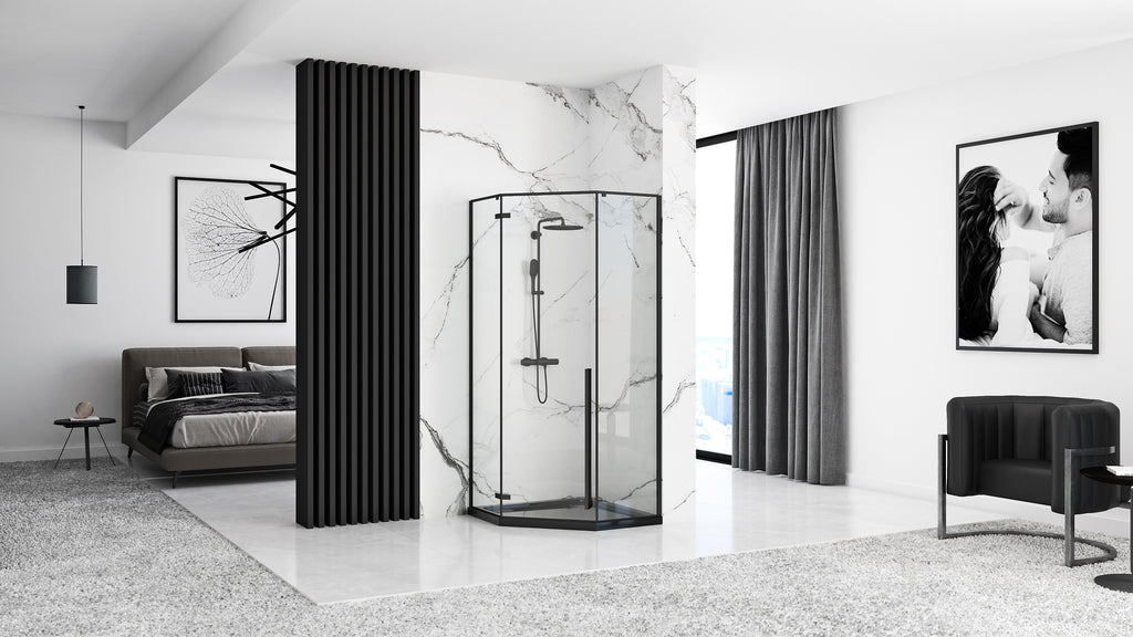 Sprchová vanička Rea Diamond 90x90 - černá  8