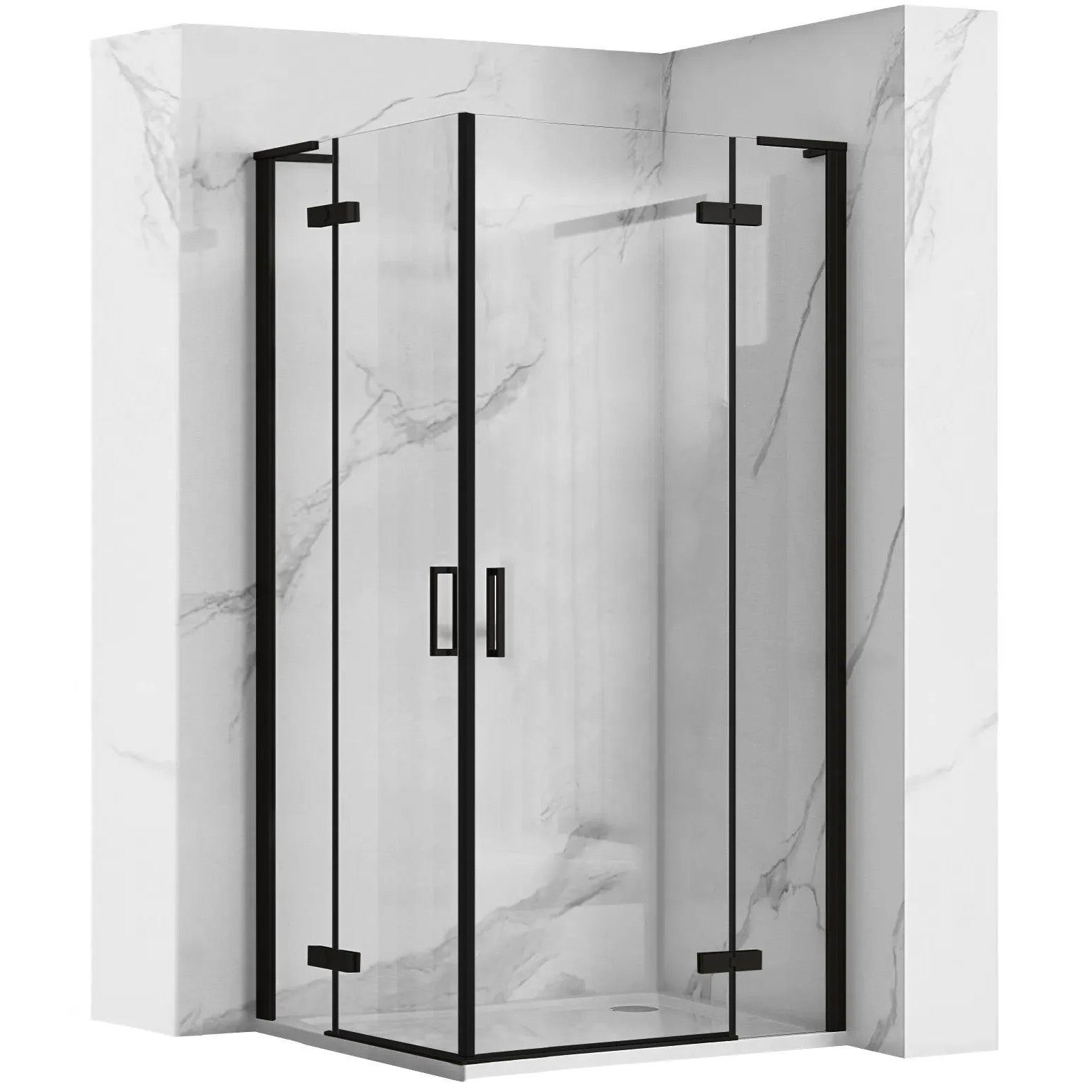 Sprchová kabina REA Hugo Double Black 80x80  1