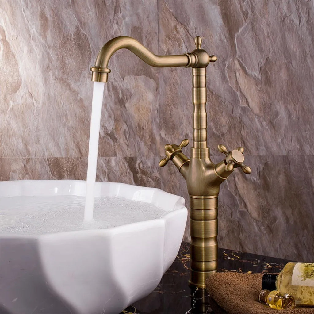 Kuchyňská Umyvadlová baterie Rea Rustico antique gold  6