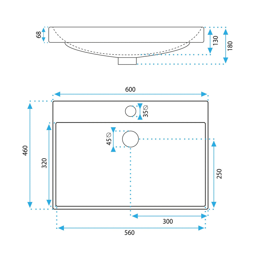 Zápustné umyvadlo Rea Mandy  6