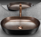 Keramické umyvadlo na desku CLEO 61 Copper Bush / Black  4