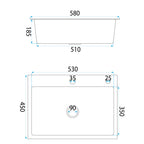 Ocelový dřez Liam Black bez kuchyňské baterie 9