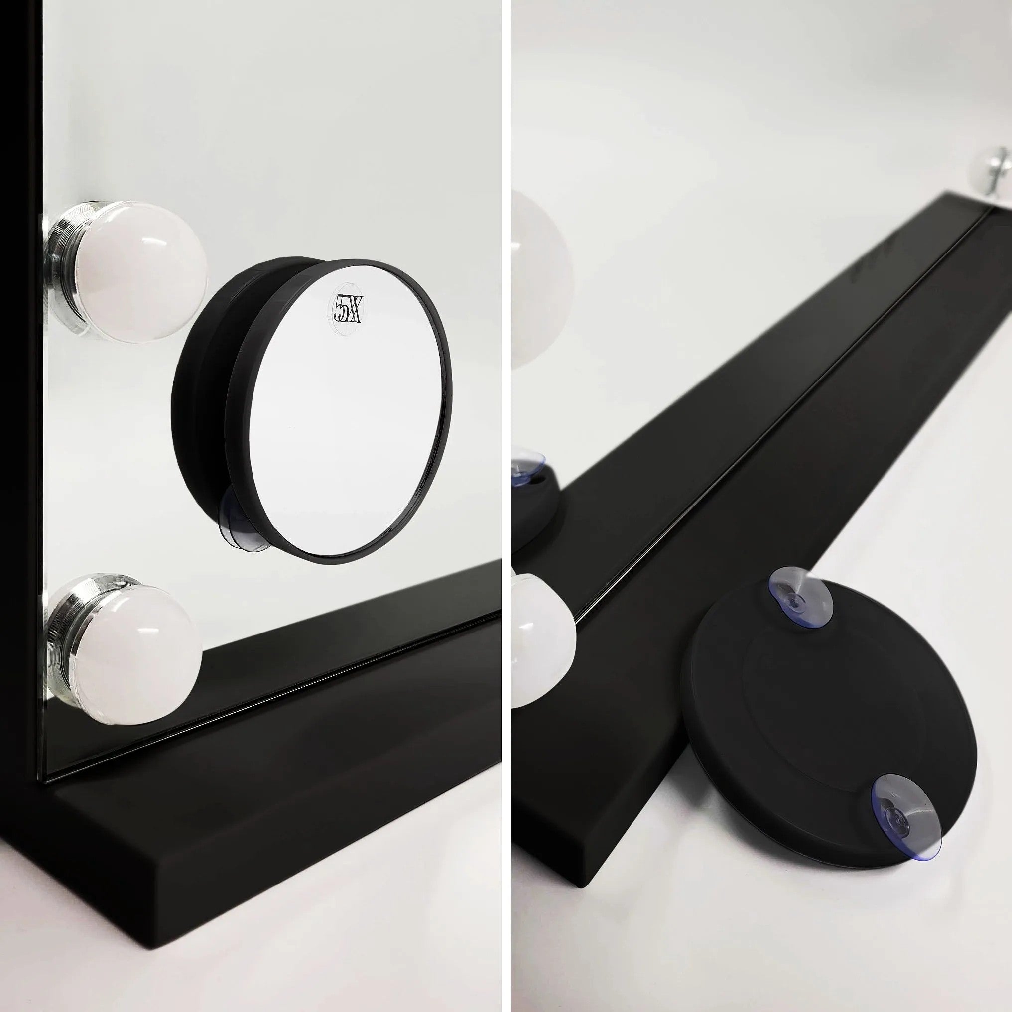 Zrcadlo LED HOLLYWOOD Black 80x60  5