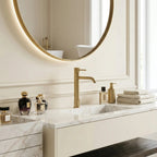 Koupelnová baterie Rea Lungo Stripe Brush Gold  5