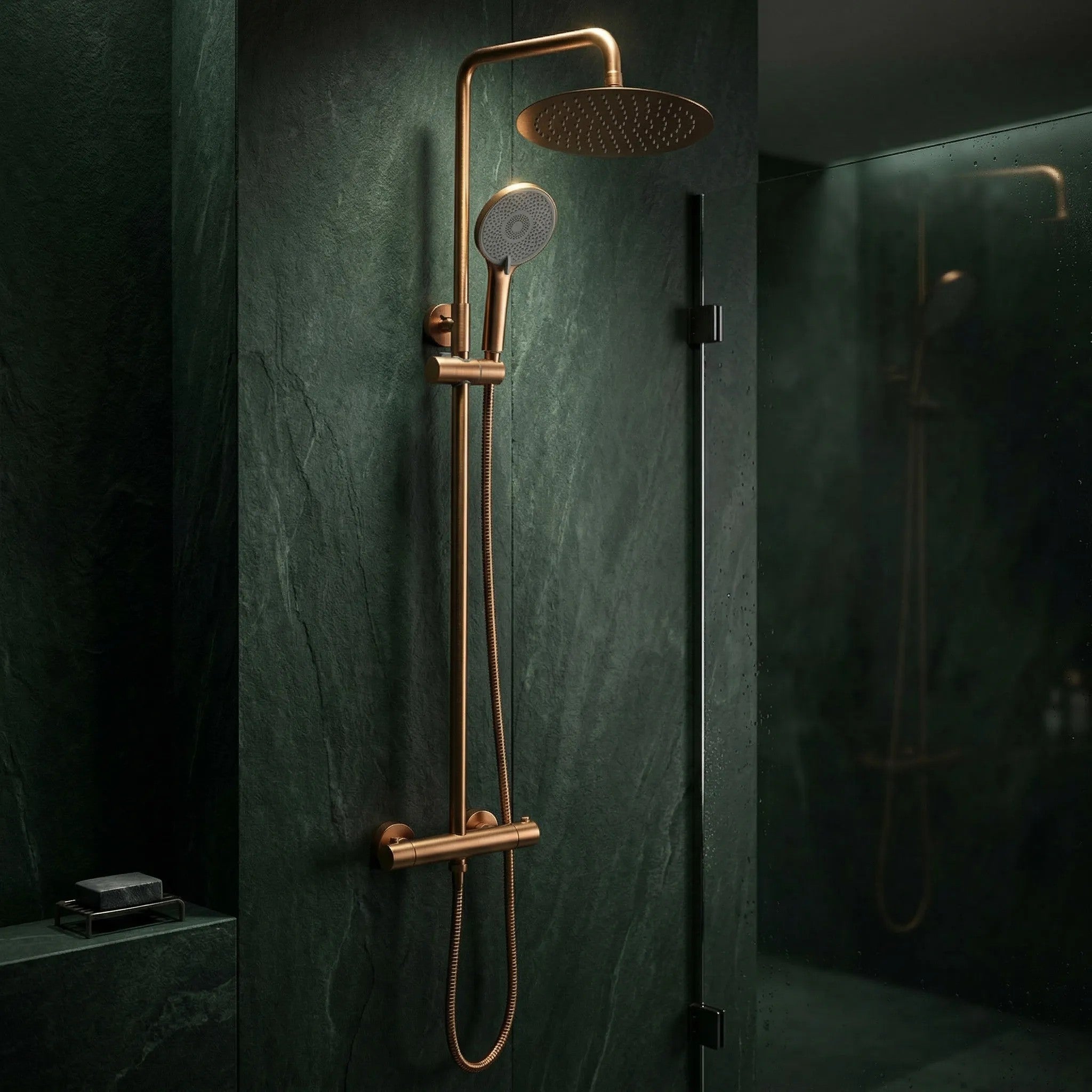 Sprchová sada bez výtoku s termostatem Rea Lungo Copper Brush  5