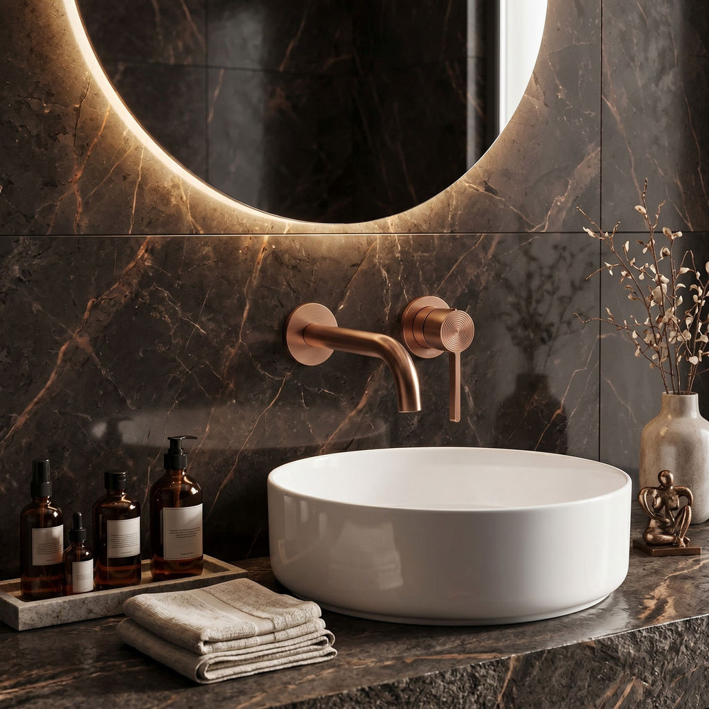 Podomítková vanová baterie Rea Foster Brush Copper  5