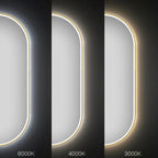 Zrcadlo LED OVL 50x100cm Brush Gold  5